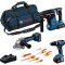 Комплект акумулатони инструменти Bosch GWS 18V-11, GSB 18V-65, GBH 18V-24 C, 3 x 5.0 Ah и зарядно устройство / 0615A5007H